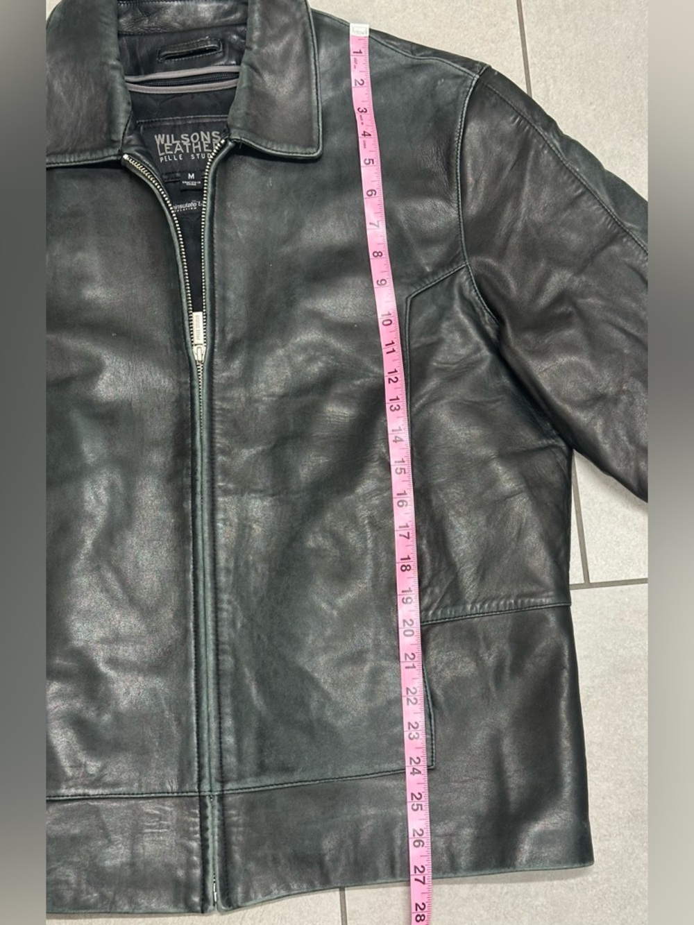 VTG Men’s Black WILSONS LEATHER JACKET Medium Pelle Studio Removable Lining - Picture 11 of 12
